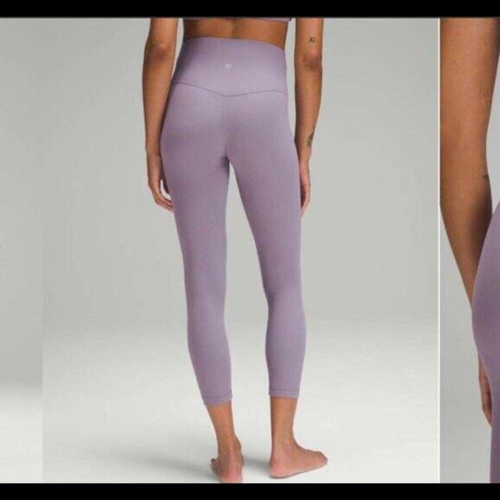 Lululemon Leggings Women’s 2 purple high rise align crop athletic yoga workout